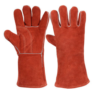 Gants de sécurité en cuir, double paume en cuir de vache, gants de travail industriels, gants de protection pour mécaniciens, gants de soudage à vendre - Product Image 6