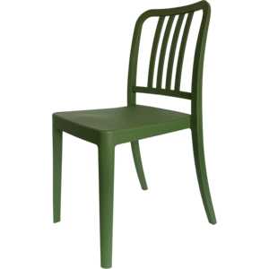 Juego de 4 Sillas de Comedor Modernas de PP con Respaldo Vertical, Apilables, para Uso en Interiores y Exteriores, Múltiples Opciones de Color - Product Image 1