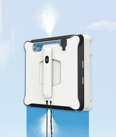 Robot de nettoyage de vitres carré intelligent avec double pulvérisation d'eau et planification automatique, compatible application TUYA