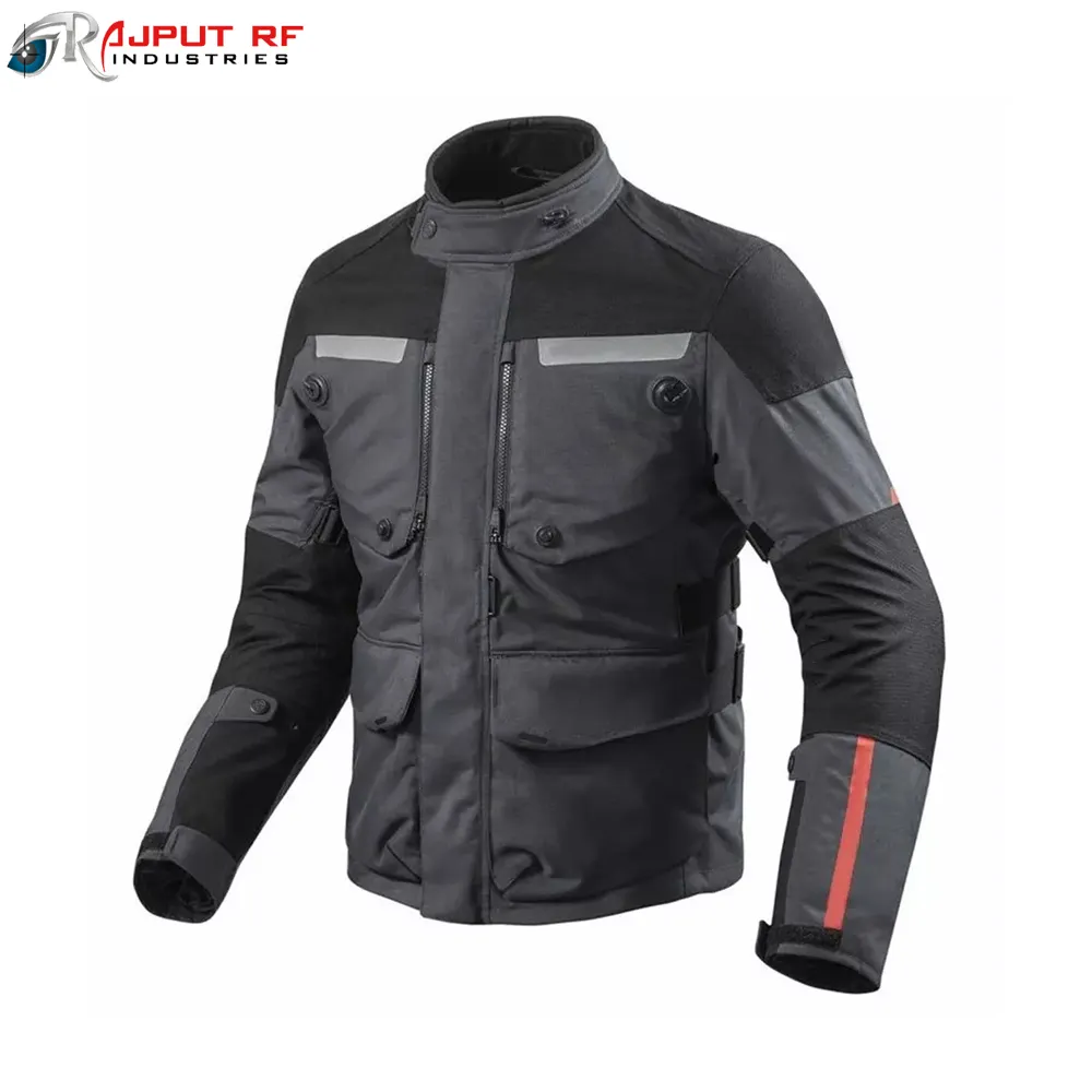 Jaqueta de cordura para motocicleta, jaqueta à prova d'água com bordado, de alta qualidade