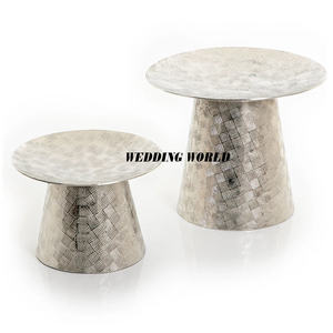 Bandeja Rectangular de Metal para Chocolates con Soporte de Madera, Diseño de Nácar, Elegante Tazón de Metal para Chocolates - Product Image 5