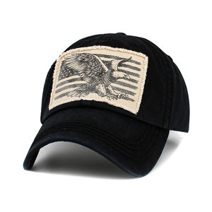 หมวกแก๊ปปักลายสำหรับผู้ชายหมวกผ้าฝ้ายสไตล์วินเทจหมวกเบสบอล - Product Image 2