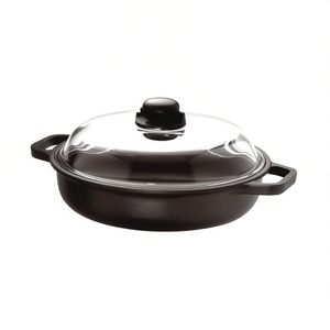 Sartén antiadherente de aluminio para inducción Risoli de 24 cm con tapa, color negro 099IN 24TP - Product Image 2