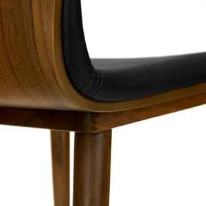 Silla de comedor minimalista de madera con asiento tapizado cómodo, fábrica de muebles personalizados OEM ODM para proyectos y venta al por menor - Product Image 6