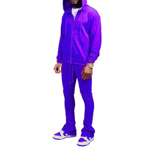 Traje de jogging para hombre hecho a medida Chándales apilados ajustados con impresión digital Último diseño personalizado para chándal de invierno - Product Image 5