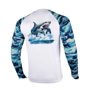 Venta al por mayor de fábrica, camisas de pesca con máscara, protector solar, protección Uv, Jersey de pesca, manga larga, transpirable, ropa de pesca de torneo - Product Image 5