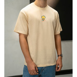 Usine directe en gros coton imprimé personnalisé 240 GSM épaule tombante Cool Fit Streetwear t-shirt surdimensionné - Product Image 1