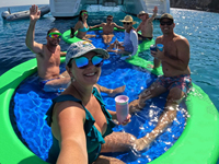 8ft et 7ft PVC Sun Pad eau plate-forme quai flottant piscine hamac Sunchill flotteur gonflable maille eau hamac pour mer