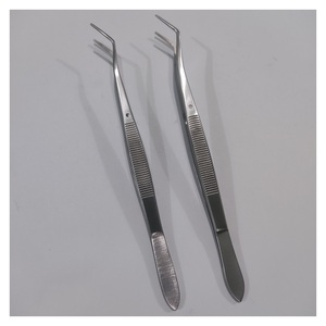 Venta al por mayor pinzas quirúrgicas dentales Meriam de 16cm con punta en ángulo dentada pinzas de algodón fuente de alimentación manual - Product Image 2
