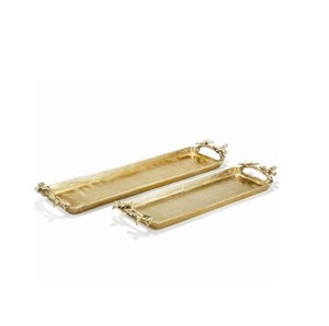 Bandeja con acabado rústico de hierro fundido hecha a mano, bandeja de metal galvanizado para el hogar y el jardín a precios económicos, bandejas de metal fundido hechas a mano - Product Image 6