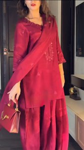Sutra Chino bordir elegan Salwar Kameez dengan payet dan Dupatta siap dipakai dalam <span class=keywords><strong>M</strong></span> XL XXL ukuran untuk wanita - Product Image 2