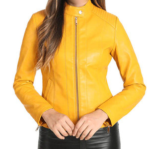 Women <b>Genuine</b> <b>Leather</b> <b>Jacket</b> Winter Use Casual Wear Fashionable Women Zipper <b>Leather</b> <b>Jacket</b> For Sale - Product Image 1