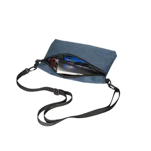 Borsa Promozionale Personalizzabile in Tessuto Melange 600D, Borsa a Tracolla Personalizzabile per Gadget - Product Image 4