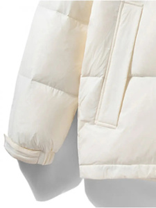Chaqueta acolchada personalizada para hombre al por mayor, chaqueta bomber acolchada a la moda de nuevo diseño, capucha, piel burbuja impermeable blanca de talla grande - Product Image 3