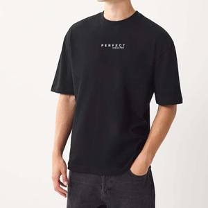 เสื้อยืดสตรีทคอตตอนแบบหนาสำหรับผู้ชายเสื้อยืดโอเวอร์ไซส์ลายพิมพ์โลโก้น้ำหนักมากสำหรับผู้หญิง300GSM - Product Image 2