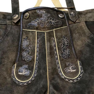 Festival bavarois personnalisé Lederhosen hommes tenue allemande Oktoberfest Shorts fournisseur OEM commande en gros amical - Product Image 2