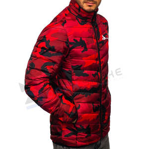 Veste d'hiver décontractée réfléchissante personnalisée pour hommes avec col montant thermoscellée style bulle bouffante matelassée - Product Image 6