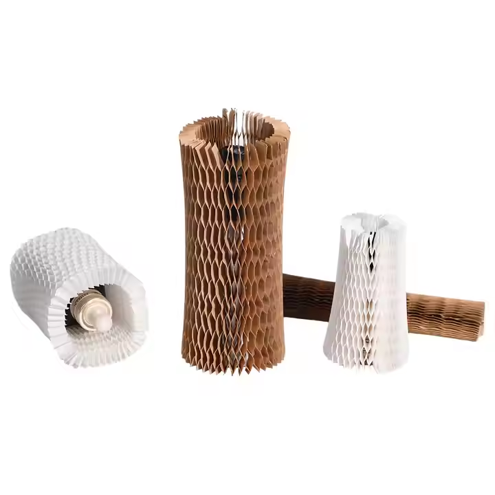 Qpack Custom Size Eco-Friendly 100% Virgin Pulp Kraft Paper Honeycomb Roll Sleeve Recyclable Degradable 80gsm Offset Printing