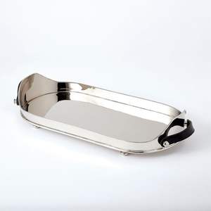 Forme arrondie En Acier Inoxydable En Métal Maison Tenir Article Plateau Alimentaire Pâtes Petit Déjeuner Serveur Plats Plateau En Métal Thé & Café Plateau De Service - Product Image 6