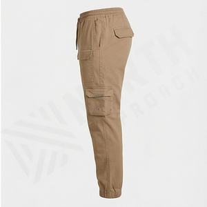 กางเกงคาร์โก้ผู้ชายแฟชั่นใหม่ ผ้าขนสัตว์ผสมฝ้าย รับสกรีนโลโก้ สไตล์ลำลอง กระดุมข้าง ซิป น้ำหนักเบา เอวยางยืดปานกลาง - Product Image 3