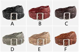 Ceinture en cuir vintage faite à la main, durable, pour femmes et hommes, design tressé réglable, idéale pour jeans, golf, affaires, excellent cadeau - Product Image 6