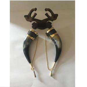 Ensemble de deux mugs en corne de haute qualité, design artisanal, nouveau design, pour table, cuisine et bar à bière, vente en gros, cadeau royal - Product Image 2