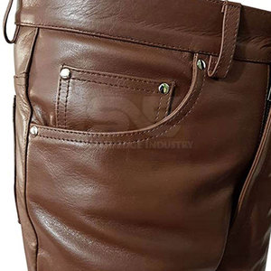 Pantalon en cuir droit taille haute pour homme – Confortable, respirant, séchage rapide, écologique – Idéal pour l'hiver – Meilleur prix – En promotion en ligne - Product Image 6