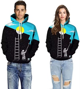 Sudadera con capucha totalmente sublimada con estampado de calavera ardiente para hombres y mujeres - Product Image 2