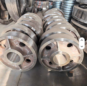 Services de fonderie de roues en acier pour concasseurs à mâchoires et concasseurs Hummer, service de fonderie de sable, volant moteur, poulie, volant de 100 kg, OEM - Product Image 1