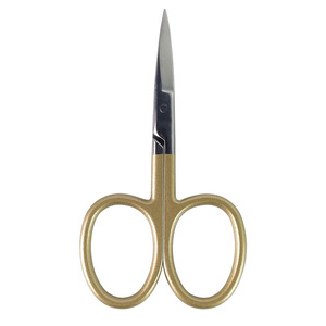 Premium All-Purpose 4 Inch Straight Fine Detail Fly Tying <b>Craft</b> & Fishing Scissors with Gold color Premium Scissors Plier. - Product Image 1