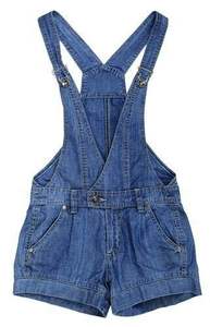 Denim shorts Dungaree for <b>Women</b> Light Wash Distressed Vintage Shorts Effortless Style Bib <b>Overall</b> Button Printed Trendy - Product Image 3