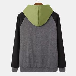 Básicos Algodón Mezclado OEM Streetwear Ropa para hombre Colorblock Sudadera con capucha Logotipo personalizado Hombro caído Peso pesado - Product Image 2