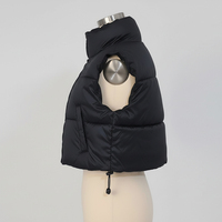 Gilet matelassé décontracté sans manches à capuche pour femme, chaud, respirant, coupe-vent, 100 % nylon, fermeture éclair, personnalisable