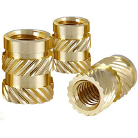 OEM Custom Brass Threaded Inserts M3 M4 M6 Metric Knurled Inserts for Plastic Injection Molding