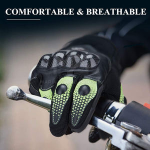 Custom Made <b>Men</b> Motorbike <b>Gloves</b> Custom Design Logo <b>Men</b> Leather Motorbike <b>Gloves</b> For Training Use - Product Image 3