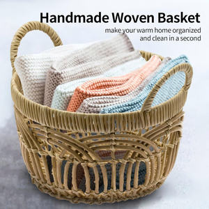 Cesta de Ratán Vietnamita al Mejor Precio, Almacenamiento Elegante y Ecológico, Tejida a Mano, Organizador de Mimbre para Ropa y Artículos Esenciales del Hogar - Product Image 2