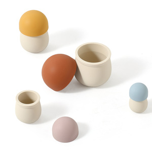 Funghi Design russo Stacking bambole nidificanti Easter <span class=keywords><strong>Shower</strong></span> giocattoli da piscina tavolo da bagno in Silicone vasca da bagno giocattolo - Product Image 1