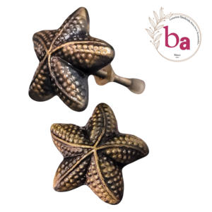 Armoires de luxe européennes en fonte d'étoiles de mer en métal Boutons de tiroir d'armoire Poignées 38-40mm Installation facile Tiroirs de panier - Product Image 3