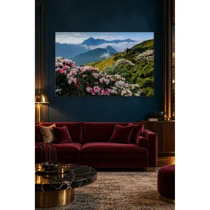 Impression sur toile Fida Pink Azalea Mountain Slope Above the Clouds - Product Image 5
