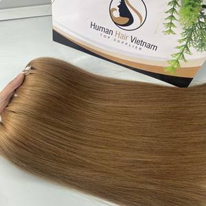 100% Extensiones de cabello humano de Vietnam Doble dibujado Virgen Trama única Rubio Recto Onda natural Curl Atado a mano Raw PERRUQUE - Product Image 6
