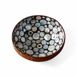 Tazón de Coco con Incrustaciones de Nácar Hecho a Mano, Patrón Personalizado al por Mayor, Fabricante de Vietnam - Product Image 4