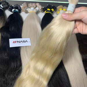 Extensión de cabello a granel ondulado Calidad superior Proveedor vietnamita crudo Caliente 2025 Venta entera humana Precio Rubio - Product Image 1