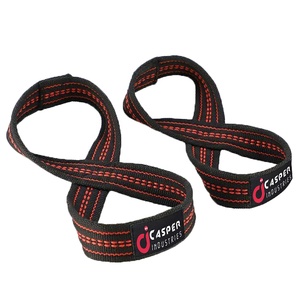 Heavy Duty Figura 8 Levantamiento de pesas Gimnasio Fitness levantamiento de pesas figura personalizada ocho muñeca correa de algodón para entrenamiento de gimnasio - Product Image 3