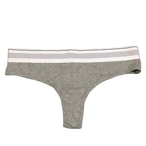 Culottes string en pur coton pour femmes, respirantes, tricotées, avec larges bords blancs, antibactériennes, sportives, élégantes et confortables - Product Image 1