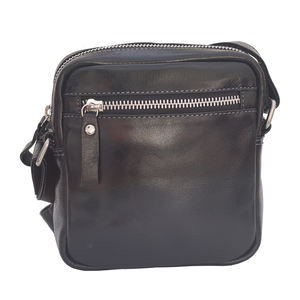 Large Capacity Classic Fashion PU Leather Black Messenger <b>Men</b> Zipper <b>Sling</b> <b>Bag</b> - Product Image 3