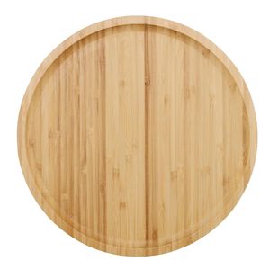 <b>Bamboo</b> Round Serving Platter Natural Wooden <b>Plate</b> for Snacks Fruits Cheese & Decor - Product Image 3