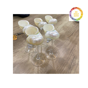 Taza de tendencia caliente, taza superventas, vasos populares, taza de concha decorativa para vino, copa de concha marina Natural hecha a mano - Product Image 5