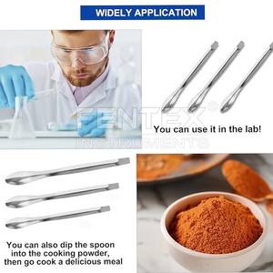 Juego de 6 Espátulas de Laboratorio de Acero Inoxidable 18/8 de Diferentes Tamaños, Cucharas de un Solo Extremo para Mezclar, Muestrear y Llenar - Product Image 3