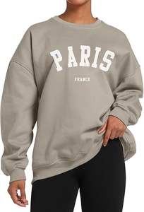 Sweat-shirt unisexe oversize Tuislay Paris tendance, pull décontracté à motif graphique, col rond tricoté confortable, imprimé hiver - Product Image 3