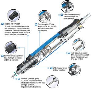 SUMAKE Tournevis pneumatique industriel à arrêt automatique complet Tournevis composite à démarrage pneumatique - Product Image 4